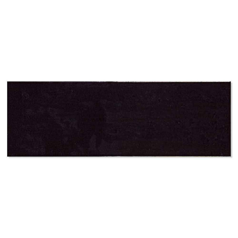 Veggflis Rustico Svart Blank 10x30 cm